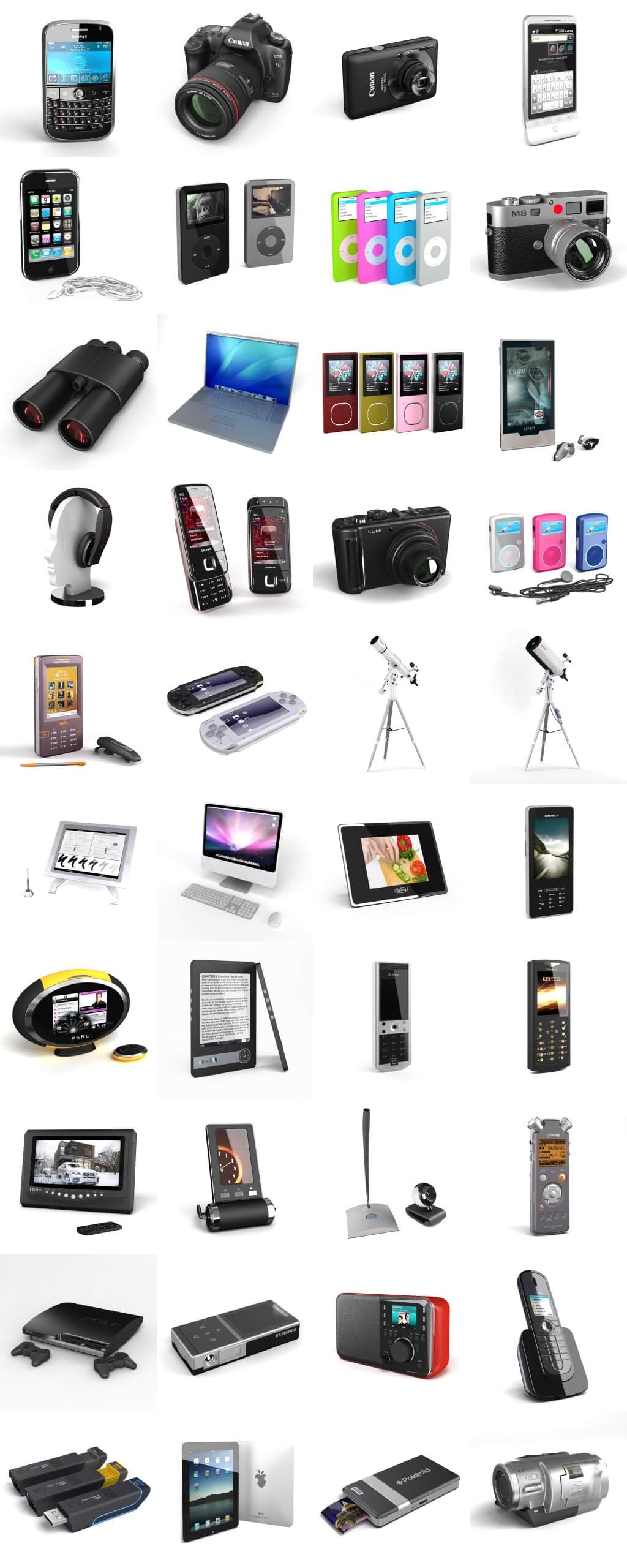 40款電子產品3D模型合集 MAX格式助力電子產品銷售新高度